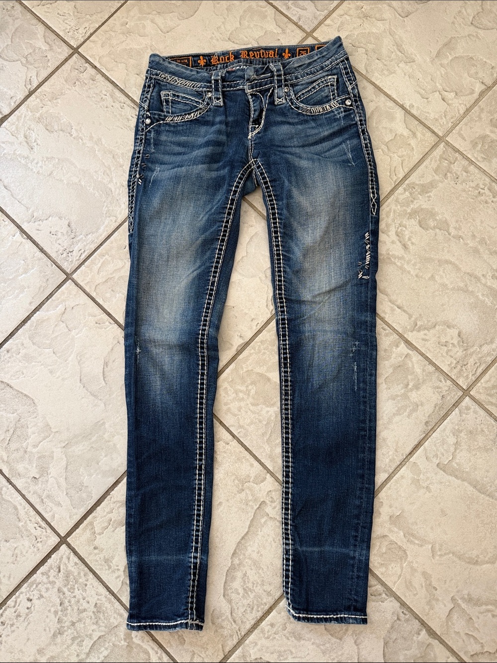 Rock Revival Women's Indigo Washed Skinny Jeans
